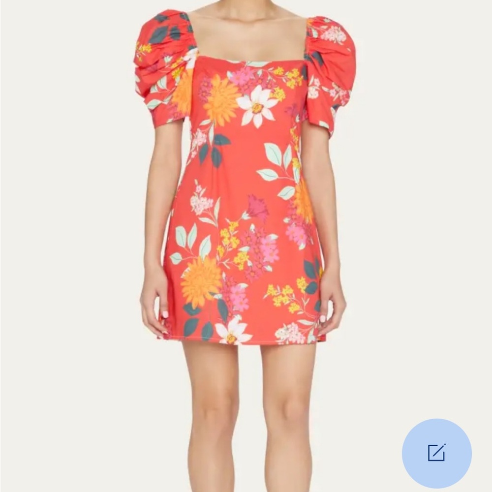 Cara Cara Kelly Fruit Printed Puff Sleeve Dress